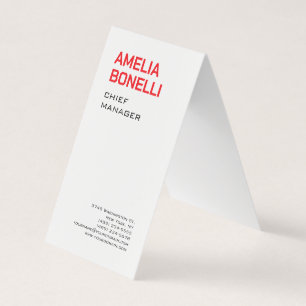Modern Bold Minimalist Professional Standard Size Business Card