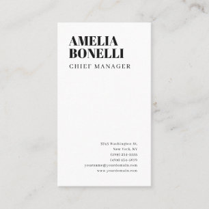 Modern Bold Minimalist Professional Standard Size Business Card