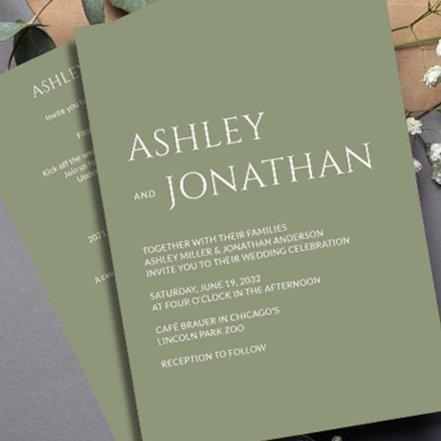 Modern Bold & Minimalist Wedding All-in-One Invitation (Creator Uploaded)