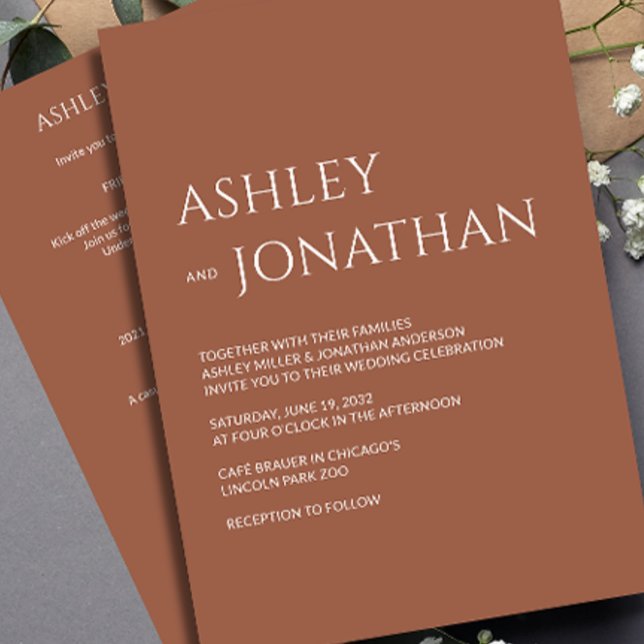 Modern Bold & Minimalist Wedding All-in-One Invitation (Creator Uploaded)