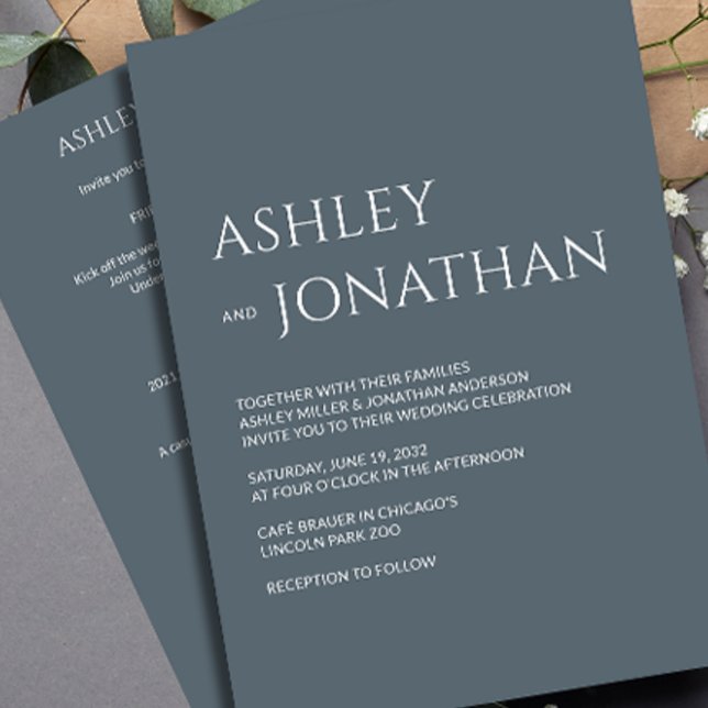 Modern Bold & Minimalist Wedding All-in-One Invitation (Creator Uploaded)
