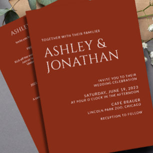 Modern Bold & Minimalist Wedding All-in-One Invitation