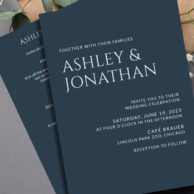 Modern Bold & Minimalist Wedding All-in-One Invitation (Creator Uploaded)