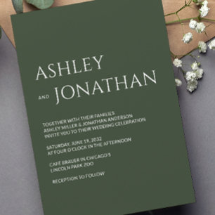 Modern Bold & Minimalist Wedding Invitation