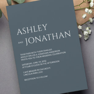 Modern Bold & Minimalist Wedding Invitation