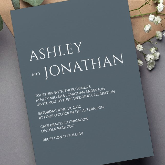 Modern Bold & Minimalist Wedding Invitation (Creator Uploaded)