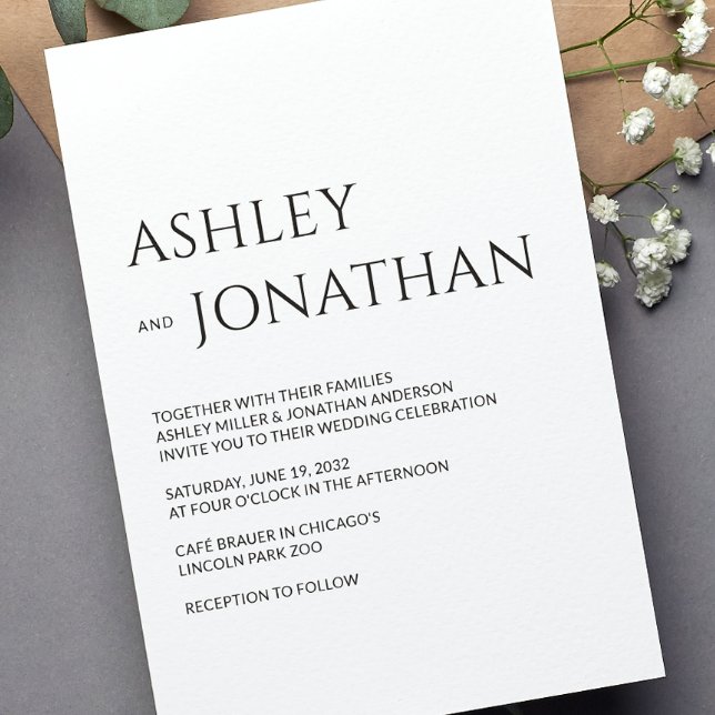 Modern Bold & Minimalist Wedding Invitation (Creator Uploaded)