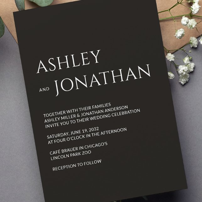 Modern Bold & Minimalist Wedding Invitation (Creator Uploaded)