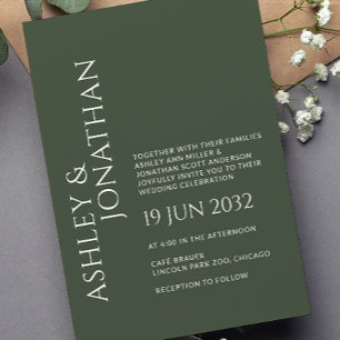 Modern Bold & Minimalist Wedding Invitation