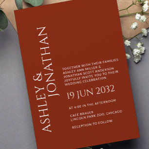 Modern Bold & Minimalist Wedding Invitation