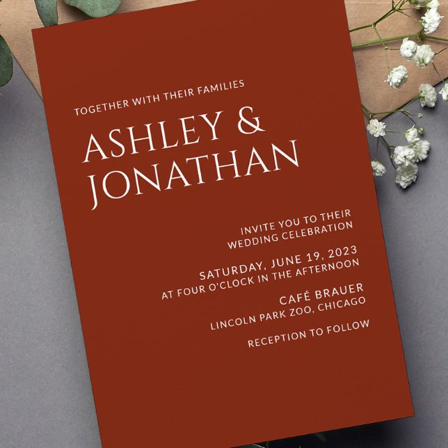 Modern Bold & Minimalist Wedding Invitation (Creator Uploaded)
