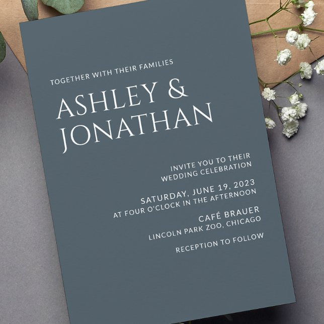 Modern Bold & Minimalist Wedding Invitation (Creator Uploaded)
