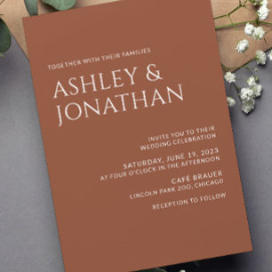 Modern Bold & Minimalist Wedding Invitation