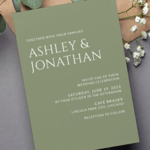 Modern Bold & Minimalist Wedding Invitation