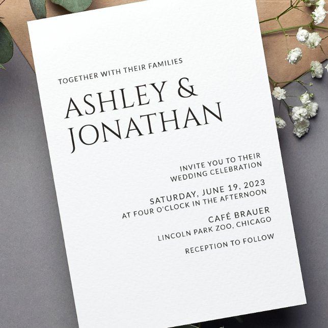 Modern Bold & Minimalist Wedding Invitation (Creator Uploaded)