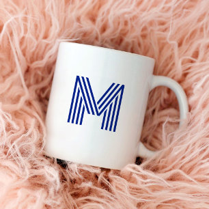 Modern Bold Monogram   Any Colour Coffee Mug