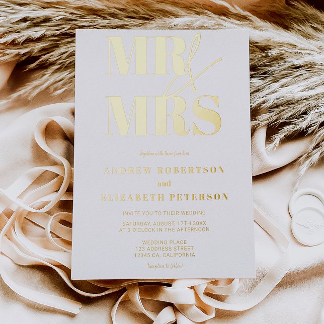 Modern bold Mr Mrs script black photo wedding (Creator Uploaded)
