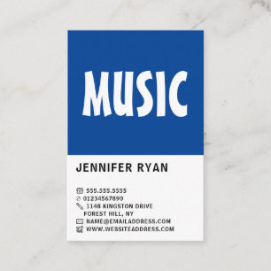 Modern Bold, Music Store Business Card