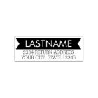Modern Bold Name and Return Address with Banner
