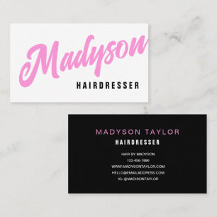 Modern Bold Name   Handwritten Script Typography  Business Card