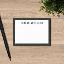 Modern Bold Name with Editable Border Colour