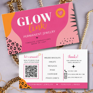 Modern Bold Permanent Jewellery Business Card