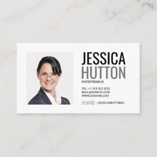 Modern Bold Personal Photo Business Card