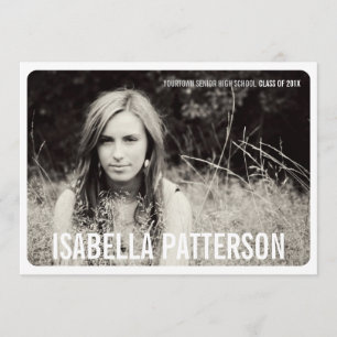 Modern Bold Photo Graduation Party Invitation