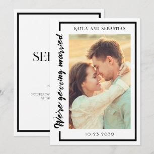 Modern Bold Photo Wedding Invitation