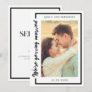 Modern Bold Photo Wedding Invitation