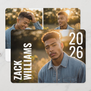 Modern Bold PhotoPop Graduation Announcement