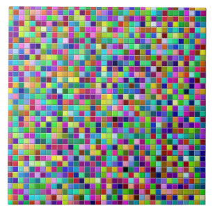 Modern Bold Print More Colour Tile