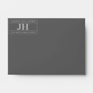 Modern Bold Professional Dark & Light Grey A6 Envelope
