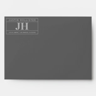 Modern Bold Professional Dark & Light Grey A7 Envelope