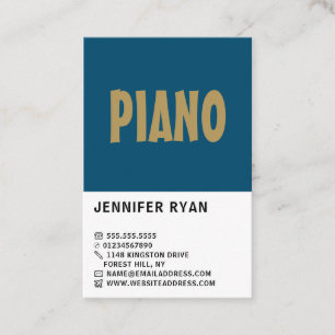 Modern Bold, Professional Keyboardist, Pianist Business Card