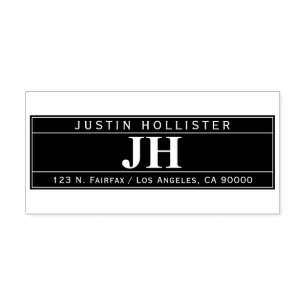 Modern Bold Professional Return Address Rubber Stamp