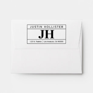Modern Bold Professional   White & Black A2 Envelope