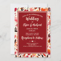Modern Bold Red Heartfelt Blooms