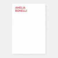 Modern Bold Red Name Minimalist Professional