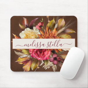 Modern Bold Rustic Floral Girly Gift Mouse Pad