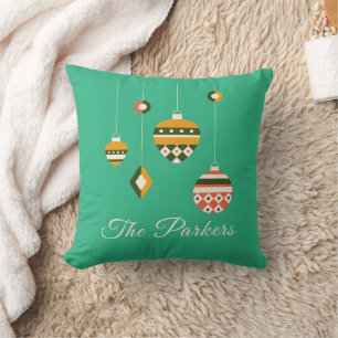 Modern Bold Sage Green Christmas Holiday Cushion