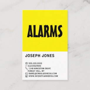 Modern Bold, Security Alarm Service Business Card