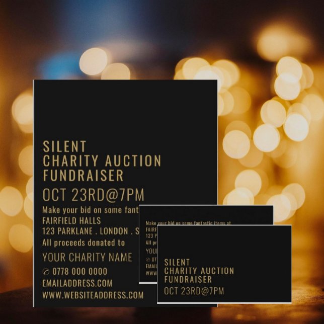 Modern Bold, Silent Charity Auction Event Flyer (Creator Uploaded)