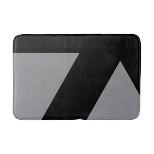 Modern, bold, simple, trendy, urban geometric art bath mat