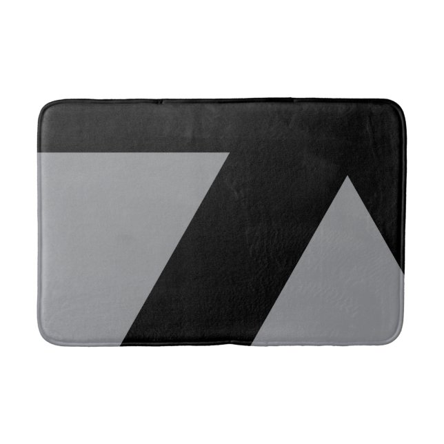 Modern, bold, simple, trendy, urban geometric art bath mat (Front)