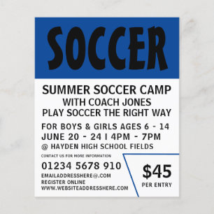 Modern Bold, Soccer Camp Advertising Flyer