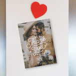 Modern Bold Thank You Typography Photo Wedding Magnet<br><div class="desc">Modern Bold Thank You Typography Photo Wedding magnet</div>