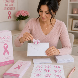 Modern Bold Think Pink Typographic Logo
