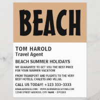 Modern Bold, Travel Agent Advertising Flyer
