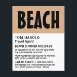 Modern Bold, Travel Agent Advertising Flyer<br><div class="desc">Modern Bold,  Travel Agent Advertising Flyers By The Business Card Store.</div>